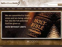 Tablet Screenshot of faithwithoutlimits.org